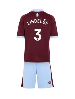 Aston Villa Victor Lindelof #3 Replika Hemmakläder Barn 2026-27 Kortärmad (+ byxor)